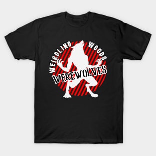 Weirdling Woods Werewolves (Black Outline) T-Shirt